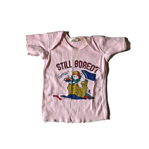 Vintage Junior Stars Still Bored Shirt 18 Months USA Baby Tee 50/50 Graphic Art